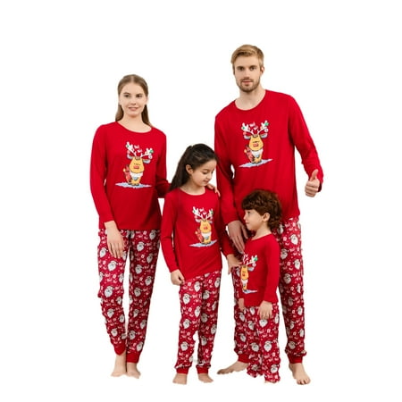 Holiday Family Pajamas Matching Sets Christmas PJs Elk Printed Tops Pants Sleepwear for Adults Kids
Holiday Family Pajamas Matching Sets Christmas PJs Elk Printed Tops Pants Sleepwear for Adults Kids