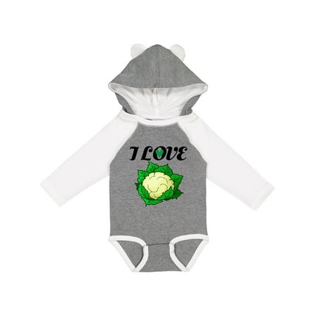 Inktastic I Love Cauliflower Gift Baby Boy or Baby Girl Long Sleeve Bodysuit