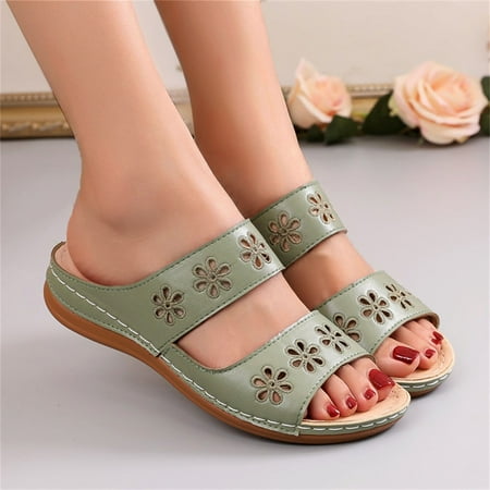 Krdevn Fashion Ladies Flat Flower Slippers Roman Style Spring And Summer Sandals -Green 39
Krdevn Fashion Ladies Flat Flower Slippers Roman Style Spring And Summer Sandals -Green 39