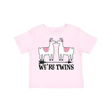Inktastic Llama Twin Girls Outfit Gift Toddler Toddler Girl T-Shirt