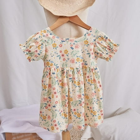 Bullpiano Girls Summer Dresses Summer Princess Floral Puff Sleeve Frock Hollow Back Round Neck Skirt Children Clothing Sundress
Bullpiano Girls Summer Dresses Summer Princess Floral Puff Sleeve Frock Hollow Back Round Neck Skirt Children Clothing Sundress