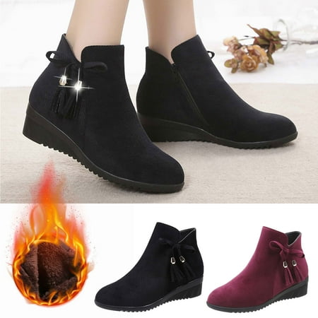 Winter Clearance Deals! SuoKom Boots for Women Women s Winter Warmer Fashion Wedges Middle Heel Boots Slouchy Side Zipper Boots Winter Snow Boots for Women Wine
Winter Clearance Deals! SuoKom Boots for Women Women s Winter Warmer Fashion Wedges Middle Heel Boots Slouchy Side Zipper Boots Winter Snow Boots for Women Wine