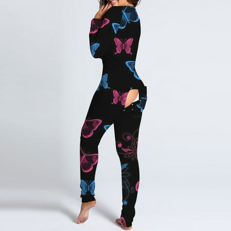 purcolt Women s Plus Size Butterfly Print Onesie Pajamas Sexy Butt Back Flap Jumpsuit Sleepwear Bodycon Bodysuit Deep V Neck Button-Down Overall Rompers Nightwear
purcolt Women s Plus Size Butterfly Print Onesie Pajamas Sexy Butt Back Flap Jumpsuit Sleepwear Bodycon Bodysuit Deep V Neck Button-Down Overall Rompers Nightwear