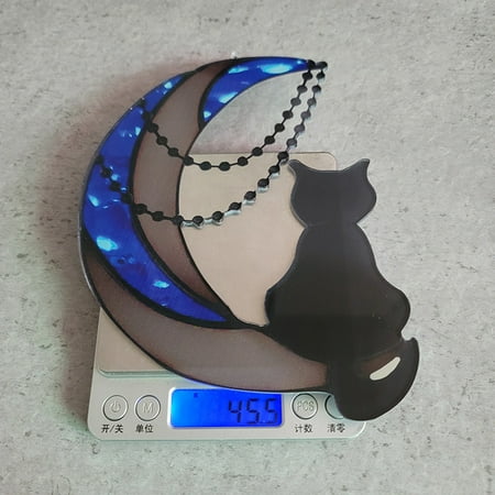 Cute Hanging Decoration Pendant Wall Art Stained Ornament Window Panel for Home Yard Garden Moon Cat
Cute Hanging Decoration Pendant Wall Art Stained Ornament Window Panel for Home Yard Garden Moon Cat