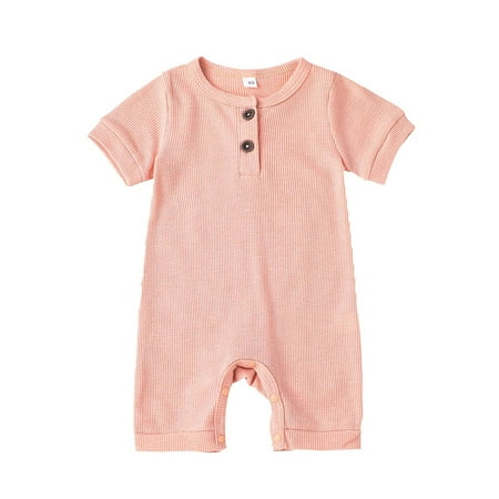 Toddler Kids Baby Romper Boys Girls Short Sleeve Solid Ribbed Jumpsuit Clothes Outfits For 0-3 Months
Toddler Kids Baby Romper Boys Girls Short Sleeve Solid Ribbed Jumpsuit Clothes Outfits For 0-3 Months