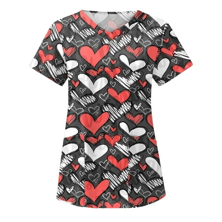 TAIAOJING Scrubs for Women Short Sleeve V Neck Tops Working Christmas Thanksgiving Blouse
TAIAOJING Scrubs for Women Short Sleeve V Neck Tops Working Christmas Thanksgiving Blouse