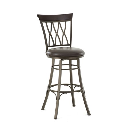 Bella 24-inch Metal Swivel Stool by Brown