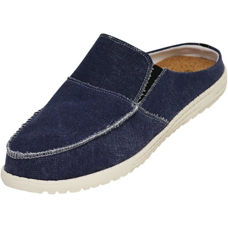 NORTY Mens Slide Loafers Adult Male Clogs Mules Boat Shoes Blue 9