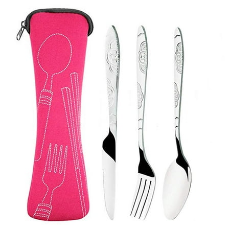 AMNHDO 3pcs Stainless Steel Cutlery Set Steak Knife Fork with Cloth Bag (Rose Red)
AMNHDO 3pcs Stainless Steel Cutlery Set Steak Knife Fork with Cloth Bag (Rose Red)