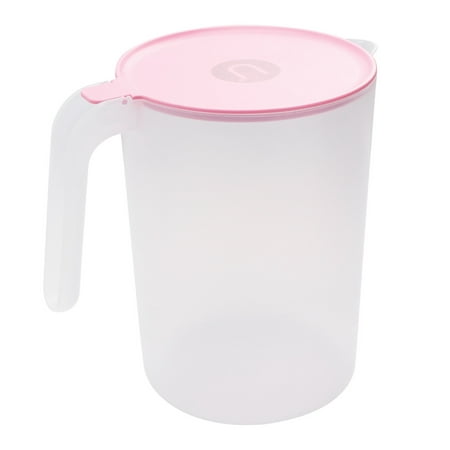 

HOMEMAXS 1Pc 2500ML Plastic Beverage Kettle Heat Resistant Cold Water Jug Juice Pitcher with Handle(Pink)
