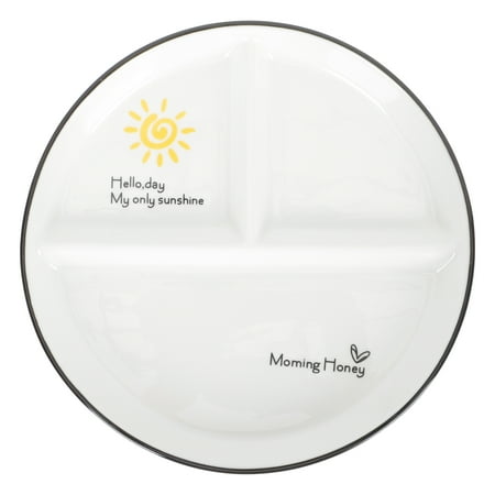 Children Divided Food Plate Food-Controlled Eating Plate Ceramic Tableware