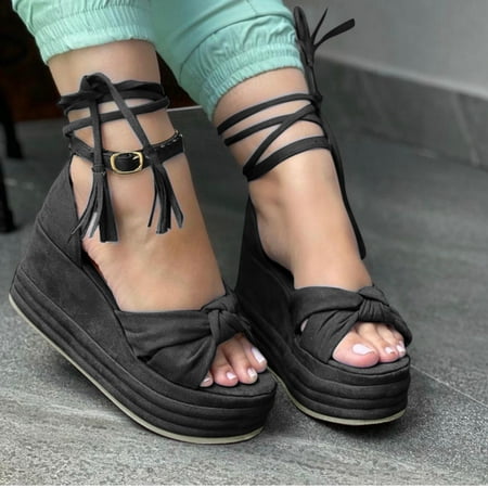 ZHELIYO Women s sandals Heel Platform Summer Sandals Ladies Fashion Buckle Bag Bow Up Wedge Lace Women s Sandals Black 9
ZHELIYO Women s sandals Heel Platform Summer Sandals Ladies Fashion Buckle Bag Bow Up Wedge Lace Women s Sandals Black 9