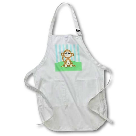 3dRose Baby Animals Blue Monkey - Full Length Apron 24 by 30-inch White With Pockets
3dRose Baby Animals Blue Monkey - Full Length Apron 24 by 30-inch White With Pockets