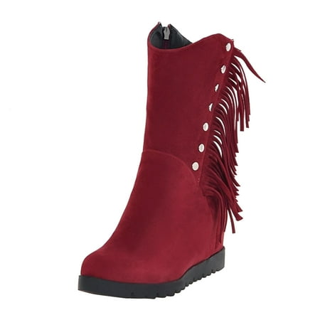 ZHAGHMIN Womens Platform Boot Heels Ladies Vintage Fashion Solid Color Suede Tassel Side Zipper Flat Short Boots Heeled Boots Size 11 Women Heels Boots For Women Western Booties Women Boots Boots Wo
ZHAGHMIN Womens Platform Boot Heels Ladies Vintage Fashion Solid Color Suede Tassel Side Zipper Flat Short Boots Heeled Boots Size 11 Women Heels Boots For Women Western Booties Women Boots Boots Wo