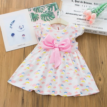 THE WILD Toddler Dress Kawaii Bowknot Colorful O-Neck Short Sleeve Mini Prom Dress Pink
THE WILD Toddler Dress Kawaii Bowknot Colorful O-Neck Short Sleeve Mini Prom Dress Pink