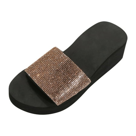 BSDHBS Women s Sandels Women Slope Heel Thick Bottom Slippers Fashion with Diamond Butterfly Decoration Wear Beach Slippers Outside The Home Rose Gold Size 38
BSDHBS Women s Sandels Women Slope Heel Thick Bottom Slippers Fashion with Diamond Butterfly Decoration Wear Beach Slippers Outside The Home Rose Gold Size 38