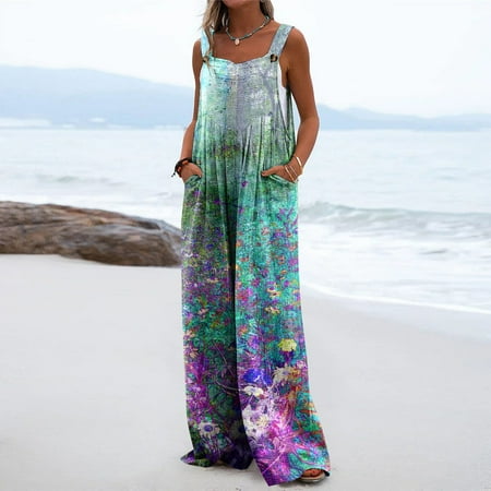 QWANG Women s One-Piece Button Up Jumpsuit Casual Loose Sleeveless Rompers With Pockets
QWANG Women s One-Piece Button Up Jumpsuit Casual Loose Sleeveless Rompers With Pockets