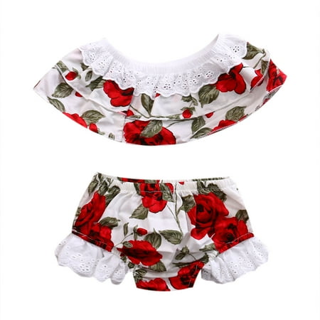 Little Girls 2PCS Outfit Set Sleeveless Off Shoulder Floral Multi-Layer Lace Loose Top and High Waist Shorts
Little Girls 2PCS Outfit Set Sleeveless Off Shoulder Floral Multi-Layer Lace Loose Top and High Waist Shorts