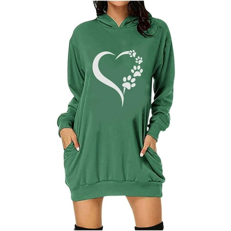 Juebong Women s Long Sleeve Hooded Dresses Pockets Pullover Hoodie Dress Tunic Sweatshirts Valentine S Day Love Heart Print Puff Sleeve Hoodie Sweatshirt Dress With Pocket
Juebong Women s Long Sleeve Hooded Dresses Pockets Pullover Hoodie Dress Tunic Sweatshirts Valentine S Day Love Heart Print Puff Sleeve Hoodie Sweatshirt Dress With Pocket