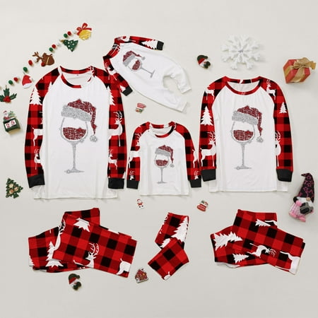 Family Christmas Pajamas Matching Sets Cute Printed Top Plaid Pants Sleepwear Holiday PJs
Family Christmas Pajamas Matching Sets Cute Printed Top Plaid Pants Sleepwear Holiday PJs