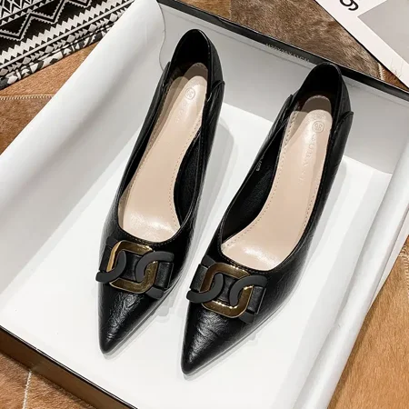 Women‘s High Heels Solid Stilettos Sequin Non Slip Pointed Toe Shoes