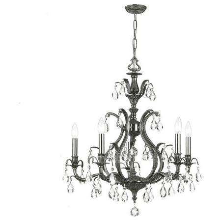 RLA Crystorama RL-13934 Chandeliers Pewter Brass Dawson Pewter