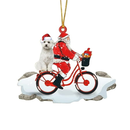 ONHUON Christmas Tree Old Man Bicycle Dog Wooden Ornament Pendant Personalized Decoration 
ONHUON Christmas Tree Old Man Bicycle Dog Wooden Ornament Pendant Personalized Decoration