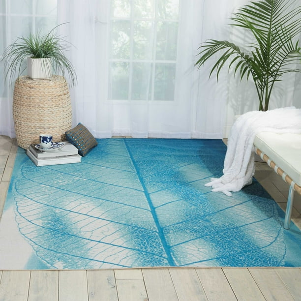 Nourison Coastal Aqua Area Rug