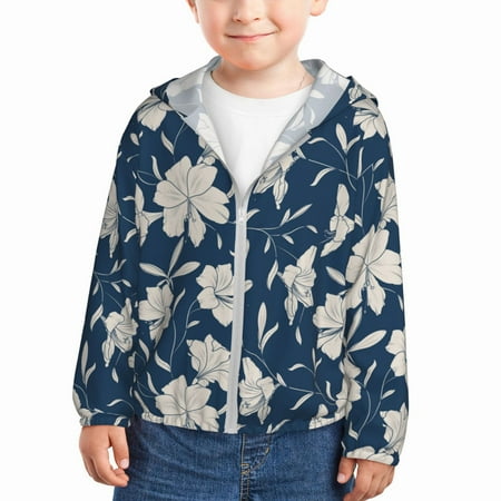 Sun Hoodie for Kids Lilies Flowers Navy Blue Long Sleeve Swim Fishing Shirts Sun Protection Zip Up Jacket Clothing Athletic Hoodie
Sun Hoodie for Kids Lilies Flowers Navy Blue Long Sleeve Swim Fishing Shirts Sun Protection Zip Up Jacket Clothing Athletic Hoodie