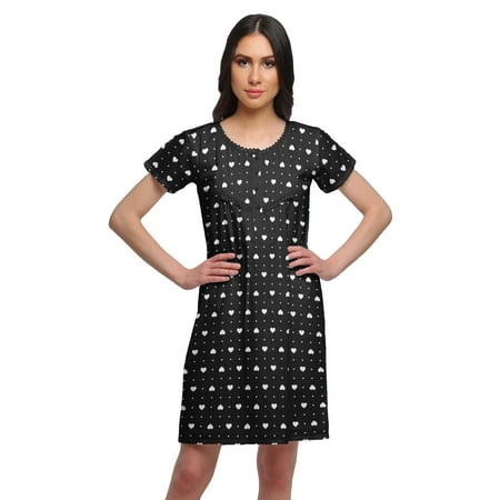Moomaya Cotton Lace Neckline Sleepwear For Women Button Placket Nightdress
Moomaya Cotton Lace Neckline Sleepwear For Women Button Placket Nightdress
