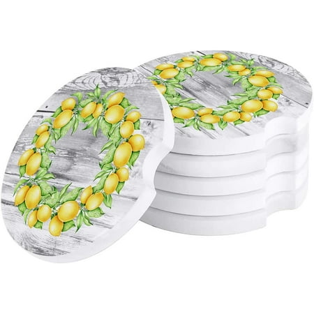 ZHANZZK Summer Fresh Lemon White Retro Wooden Grain Set of 2 Car Coaster for Drinks Absorbent Ceramic Stone Coasters Cup Mat with Cork Base for Home Kitchen Room Coffee Table Bar Decor
ZHANZZK Summer Fresh Lemon White Retro Wooden Grain Set of 2 Car Coaster for Drinks Absorbent Ceramic Stone Coasters Cup Mat with Cork Base for Home Kitchen Room Coffee Table Bar Decor