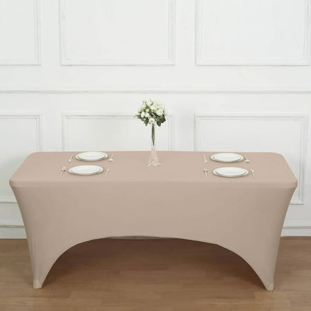 Efavormart 6FT Rectangular Stretch Spandex Tablecloth for Wedding Kitchen Dining Events - Nude
Efavormart 6FT Rectangular Stretch Spandex Tablecloth for Wedding Kitchen Dining Events - Nude