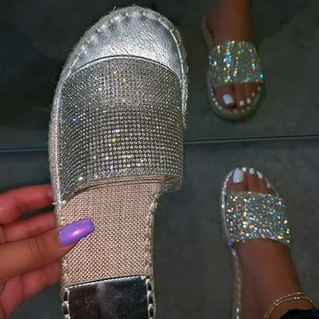 Women S Slippers Summer New Women S Shoes Comfortable Flat Sandals Rhinestone Beach Casual Slippe Shoes For Women Rubber Silver 37
Women S Slippers Summer New Women S Shoes Comfortable Flat Sandals Rhinestone Beach Casual Slippe Shoes For Women Rubber Silver 37
