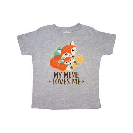 Inktastic Meme Loves Me Gift Fox Gift Toddler Boy or Toddler Girl T-Shirt