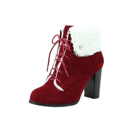 ZXHACSJ Vintage Boots Short Boots Lace Up Thick High Heel Middle Boots Women s Short Boots Red 38
ZXHACSJ Vintage Boots Short Boots Lace Up Thick High Heel Middle Boots Women s Short Boots Red 38