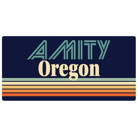 Amity Oregon 5 x 2.5-Inch Fridge Magnet Retro Design