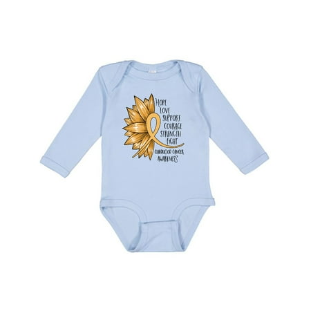 Inktastic Childhood Cancer Awareness Sunflower Ribbon Gift Baby Boy or Baby Girl Long Sleeve Bodysuit
Inktastic Childhood Cancer Awareness Sunflower Ribbon Gift Baby Boy or Baby Girl Long Sleeve Bodysuit