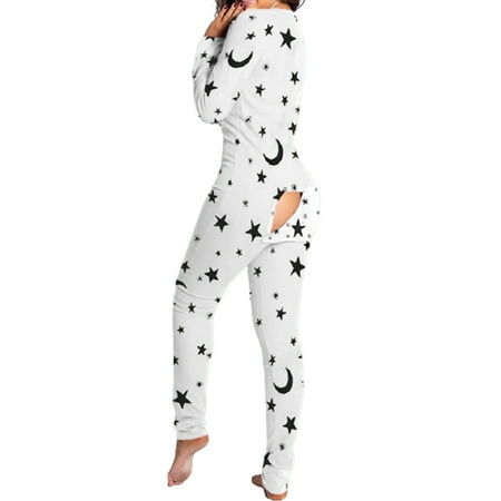 Lovaru Women Printing Buttoned Flap Pajamas