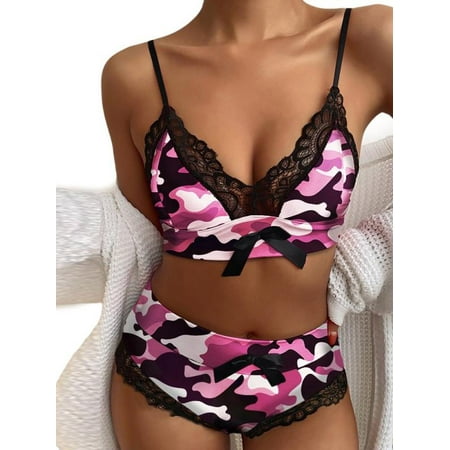 Lingerie for Women Sexy Satin Pajama Sets Lace Trim Cami and Shorts Two Piece Straps Bralette and Panty Sleepwear
Lingerie for Women Sexy Satin Pajama Sets Lace Trim Cami and Shorts Two Piece Straps Bralette and Panty Sleepwear