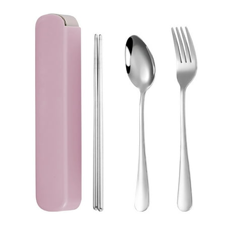 Portable Chopsticks Spoon Fork Set Stainless Steel Student Office Cutlery with Storage Box Thick Style Pink 3Pcs
Portable Chopsticks Spoon Fork Set Stainless Steel Student Office Cutlery with Storage Box Thick Style Pink 3Pcs