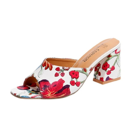 MIASHUI Shoes for Women Summer Fashion Printed Fish Mouth Open Toe High Heels Casual and Comfortable Outing Slippers White 8
MIASHUI Shoes for Women Summer Fashion Printed Fish Mouth Open Toe High Heels Casual and Comfortable Outing Slippers White 8