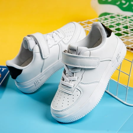 Kids Boys Skate Shoes Soft-soled Sneakers With Velcro