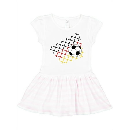 Inktastic Soccer Ball Net with German Flag Colors Gift Toddler Girl Dress