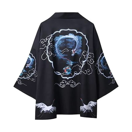 Shiusina Cardigan For Fashion Men S Kimono Cardigan Oversize Shirts Popular Pattern Printed Shirt Taoist Gown Top - Blue
Shiusina Cardigan For Fashion Men S Kimono Cardigan Oversize Shirts Popular Pattern Printed Shirt Taoist Gown Top - Blue