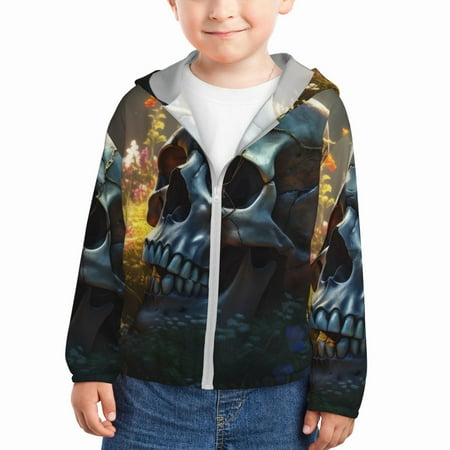 Ocsxa Flower Field Skull Print Kids Active Zipper Sun Protection Jacket Boys Girls Hooded Cooling Shirt-4 Years
Ocsxa Flower Field Skull Print Kids Active Zipper Sun Protection Jacket Boys Girls Hooded Cooling Shirt-4 Years