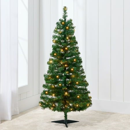 Best Choice Products 4ft Prelit Colored Christmas Tree, Artificial Tree Holiday Decor w/ LED Lights - Green Spruce