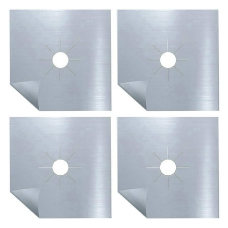 4 Pcs 0.12mm Pratical Stove Burner Covers Heat Resistant Gas Range Protector PTFE Reusable Hob Stovetop Liners Clean Mat Pad (Silver)
4 Pcs 0.12mm Pratical Stove Burner Covers Heat Resistant Gas Range Protector PTFE Reusable Hob Stovetop Liners Clean Mat Pad (Silver)