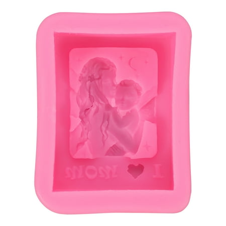 Felirenzacia Mother s Day Fudge Cake Silicone Mold Mother And Child Shape Baking Tool Angel