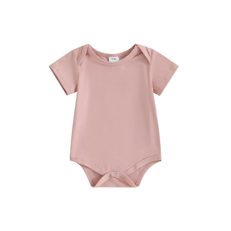 Bslissey 3M 6M 9M 12M 18M Baby Boys Girls Short Sleeve Romper Solid Color Crew Neck Jumpsuit Newborn Infant Casual Summer Bodysuit T-shirt Tops
Bslissey 3M 6M 9M 12M 18M Baby Boys Girls Short Sleeve Romper Solid Color Crew Neck Jumpsuit Newborn Infant Casual Summer Bodysuit T-shirt Tops