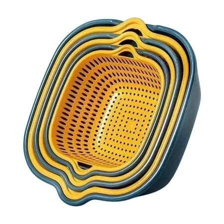 Basket Storage Basket Thickened Double-layer Basket Six-piece Plastic Vegetable Washing Basket Kitchen Storage Vegetable Washing Frame Washing Fruit Basket A
Basket Storage Basket Thickened Double-layer Basket Six-piece Plastic Vegetable Washing Basket Kitchen Storage Vegetable Washing Frame Washing Fruit Basket A
